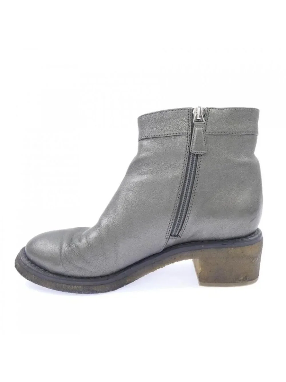 Chanel Turnlock Boots Gray 37 - Picture 2 of 6